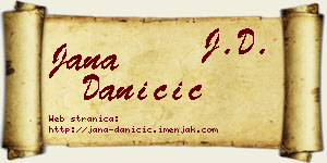 Jana Daničić vizit kartica